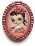 Mark Ryden's "Daisy" Enamel Brooch with pouch and Box